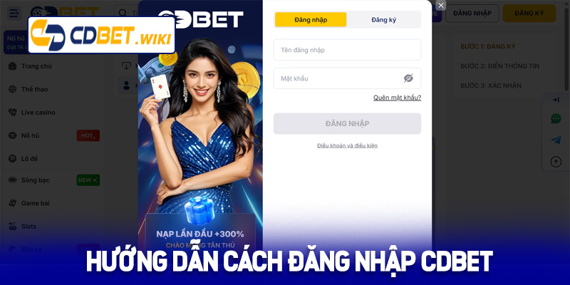 Hướng dẫn cách đăng nhập Cdbet chi tiết